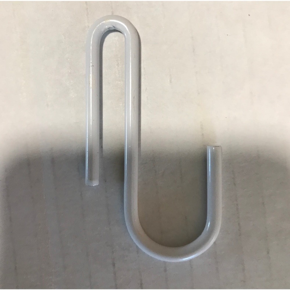 White Display S Hook for Metal Grid Stand-Pack of‎ 10